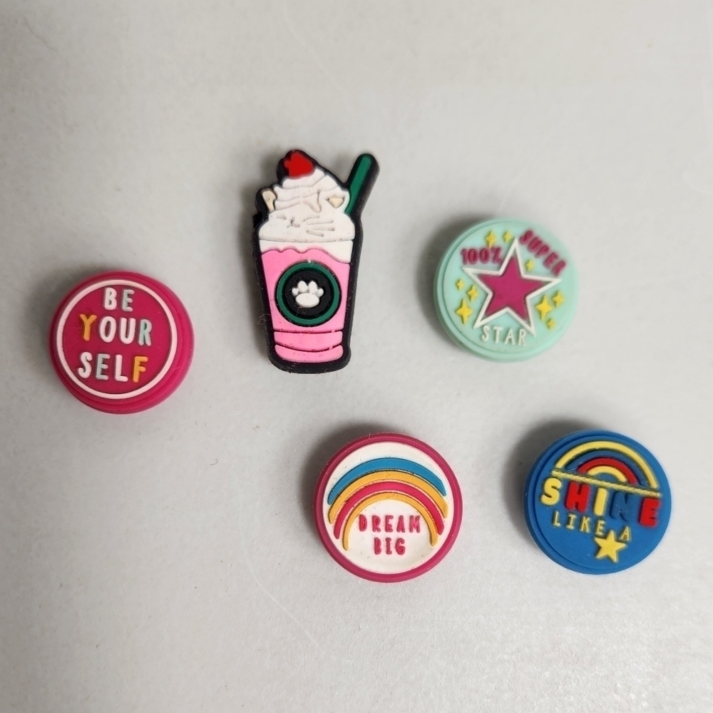 Crocs Jibbitz Positivity Charms-Lot of 5